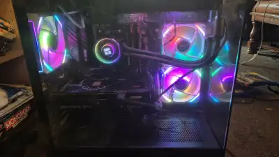 High end gaming tower and 4k monitor, View more