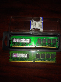 Kingston RAM 1 GB 667MHz DDR2 DIMM Desktop Memory 2 Sticks $25