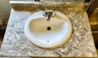 Vanity top, sink and taps 