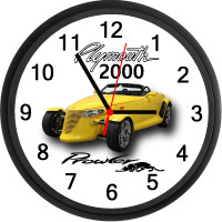 2000 Plymouth Prowler (Yellow) Custom Wall Clock - Brand New
