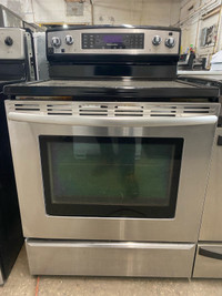  KitchenAid stainless steel glass blacktop stove