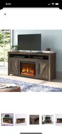 Electric fireplace TV Console 