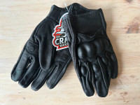 Leather Motorcycle Touch Screen Gloves (Size M, Brand New)