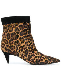 Brand New Saint Laurent Charlotte Leopard Booties