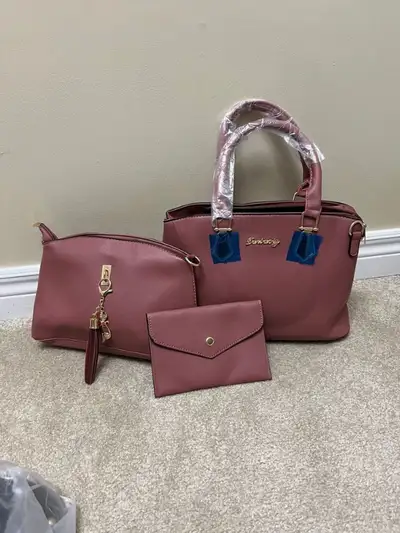 Women's Fashion Faux Leather Handbag Set of 3, View more