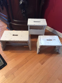 3 ORIGINAL VINTAGE BENCHES (65$ for all 3 BENCHES)