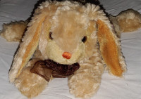 Plush Brown Bunny Rabbit with Brown Bow Stuffed Animal