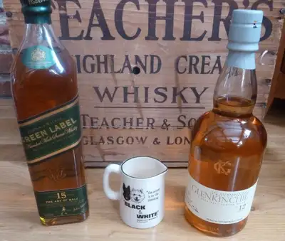 Vintage Black & White Whisky Water Jug, View more
