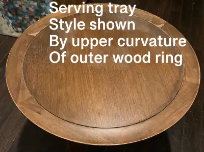 Mid-Century Solid Wood Round Side Table. 1940’s-1950’s $100 Flat, View more