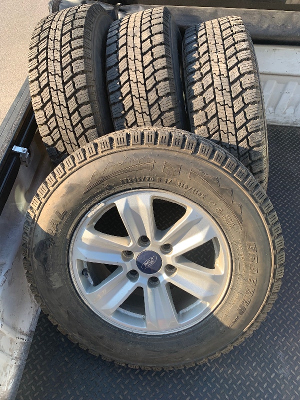 New LT winter tires on Ford F150 wheels with sensors Load E Tires