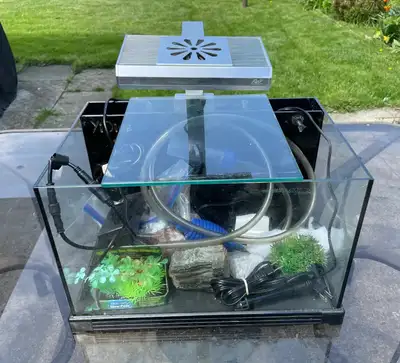 10 Gallon Rimless Fish Tank Full Setup, View more