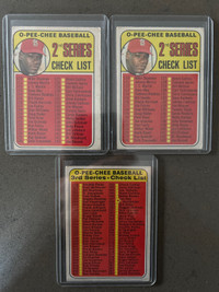 1969 O-Pee-Chee Baseball Checklists 