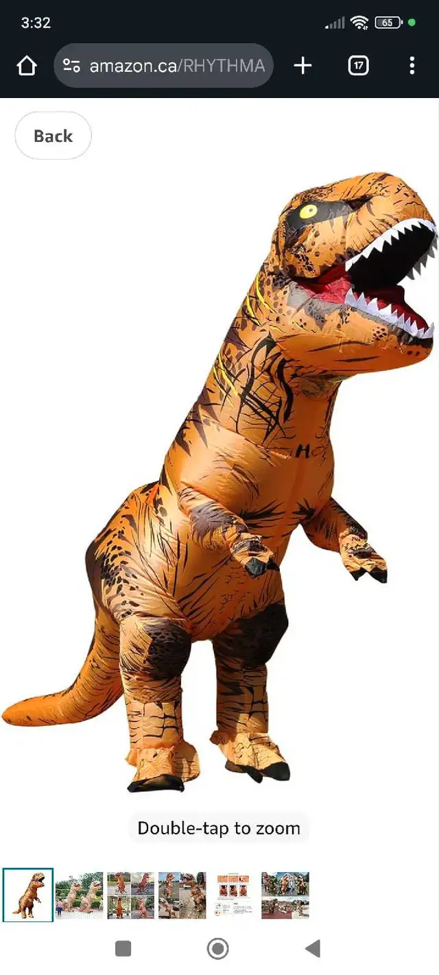 Funny Inflatable Dinosaur Costume for Adult and Kids,Blow Up Din62863257710467121