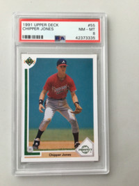 CHIPPER JONES .... 1991 Upper Deck ROOKIE .... PSA 8, 9 ($60.00)