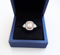 14K white gold engagement ring