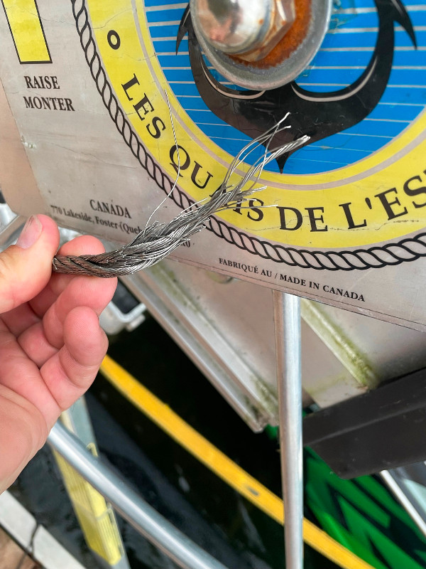 Cable acier inoxydable pour voilier élévateur à bateau boat lift dans Voiliers  à Saint-Jean-sur-Richelieu