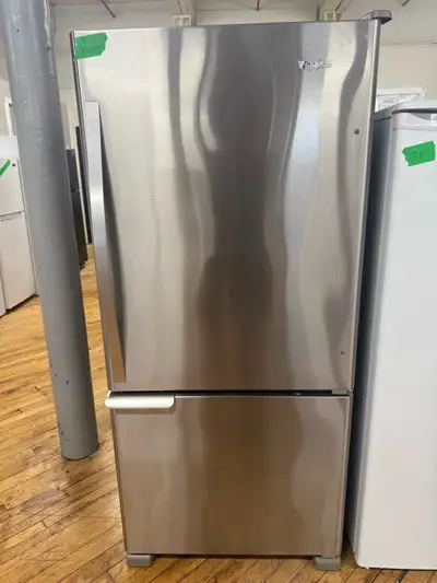  Whirlpool stainless steel two door fridge, View more