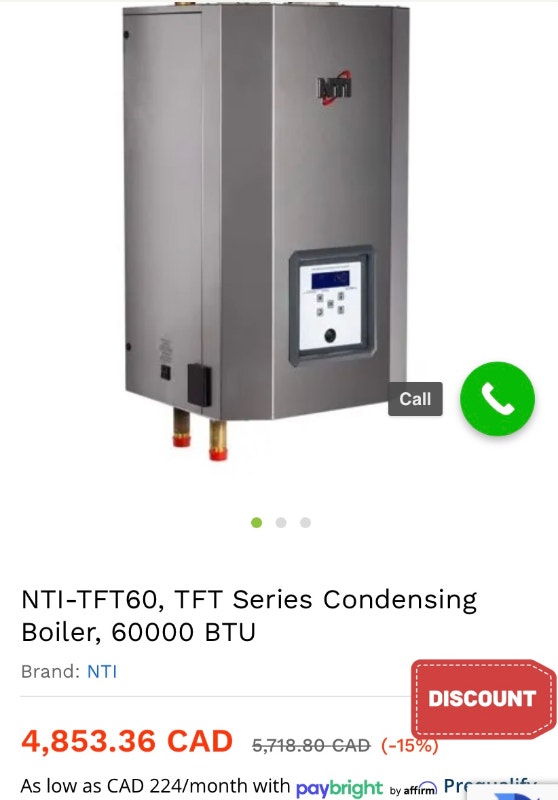 Nti TFT series Condensing Boiler Heaters, Humidifiers & Dehumidifiers