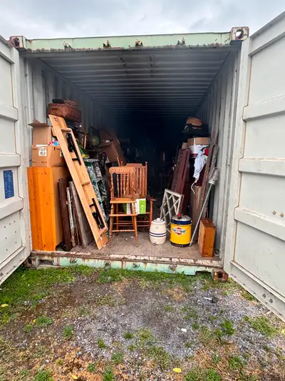 Garage sale. Emptying sea can., View more