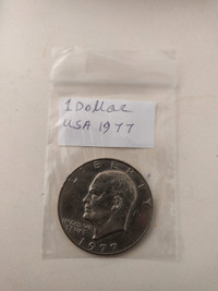 1977 Uncirculated US Silver $1 Dollar Coin