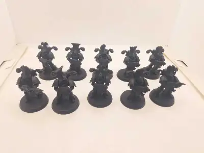 Warhammer 40k 10 primed black thousand sons Rubric Marines , View more