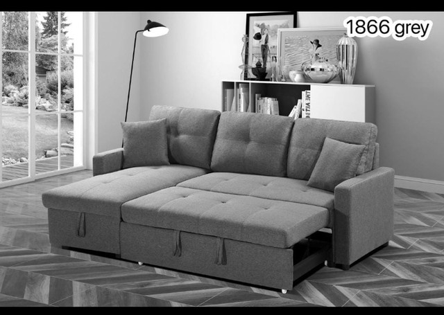 Transformabl 4 seater sectional pull out storage sofa bed couch in Couches & Futons in City of Toronto - Image 2