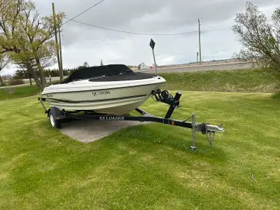 18’ bow rider, 3.0 Mercruiser Alpah drive , Bunk trailer with LED lighting , full cover, new motor 4...