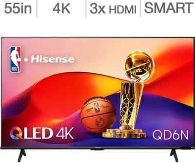 Télévision QLED 55'' 55QD6N 4K ULTRA UHD HDR GOOGLE TV Hisense, View more