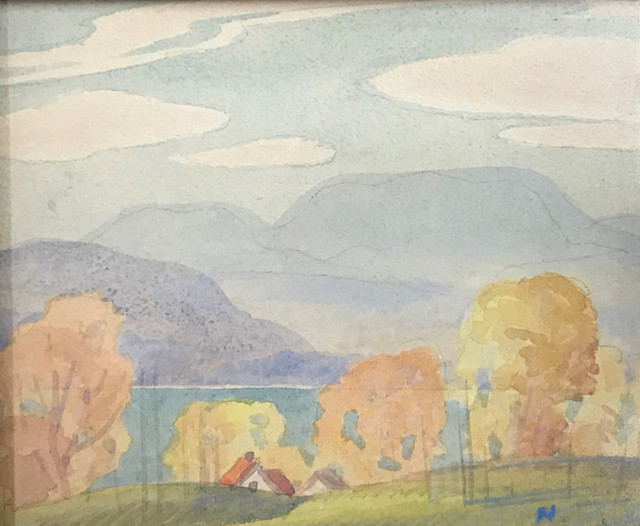Graham Noble Norwell Watercolour Painting of Lake House in Arts & Collectibles in Ottawa - Image 2