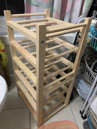 New Bathroom 5 tier wood towel/clothes self/storage 27”Hx13x12”