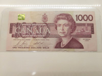 $1000 Dollar Bill 1988 Canadian bank note