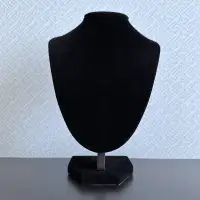 Necklace Stand Black Velvet Necklace Display Bust