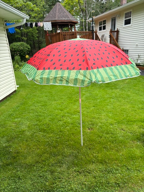 Two Beach Umbrellas with an extra ground pole