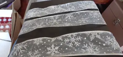 Ribbon, Snowflakes, Candles, centre pieces and much, much more. Selling as a package. Great for wedd...