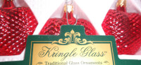 Red Hearts Christmas Tree Ornaments $5.00