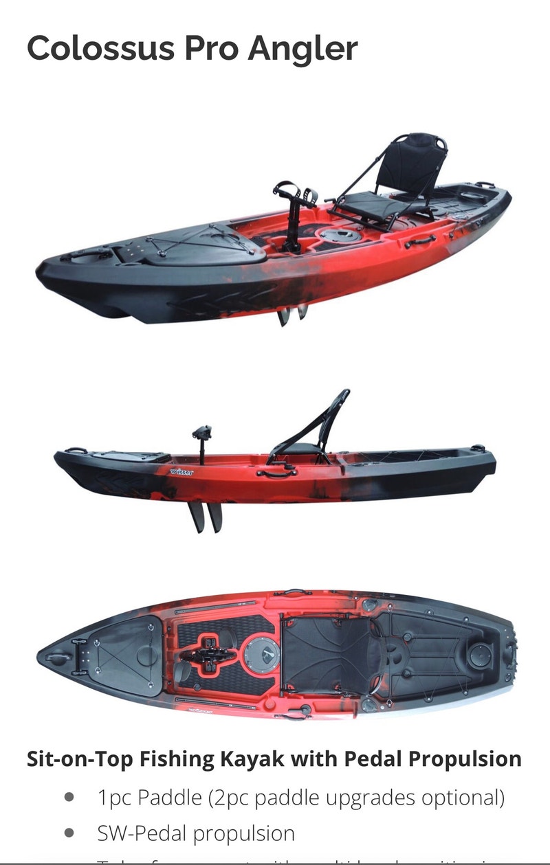 New Fishing Kayak R/Blk Colossus Pro Angler! Canoes, Kayaks