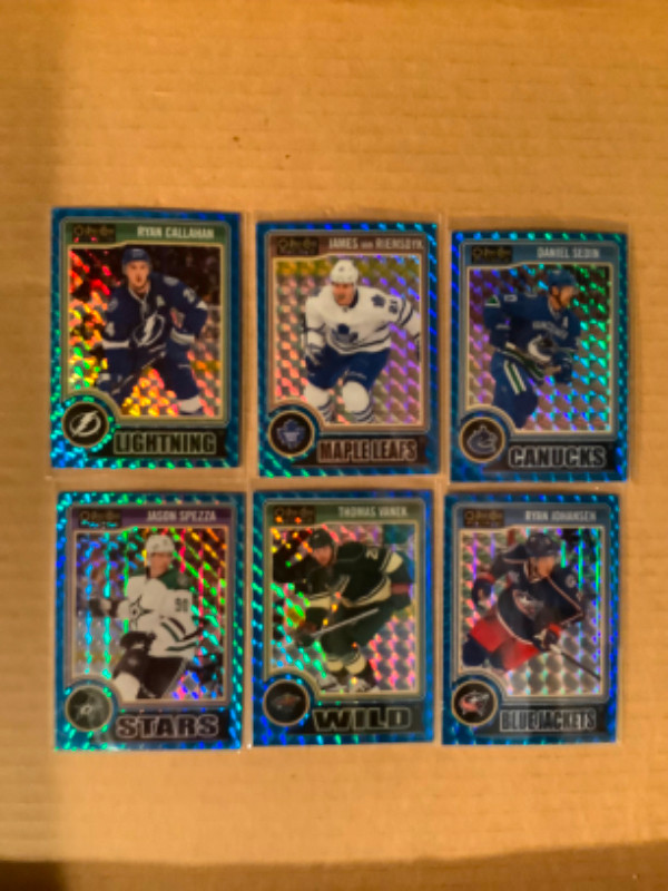 2014-15 OPC Platinum 6 Blue Cubes insert serial #’ed cards /65 in Arts & Collectibles in Calgary