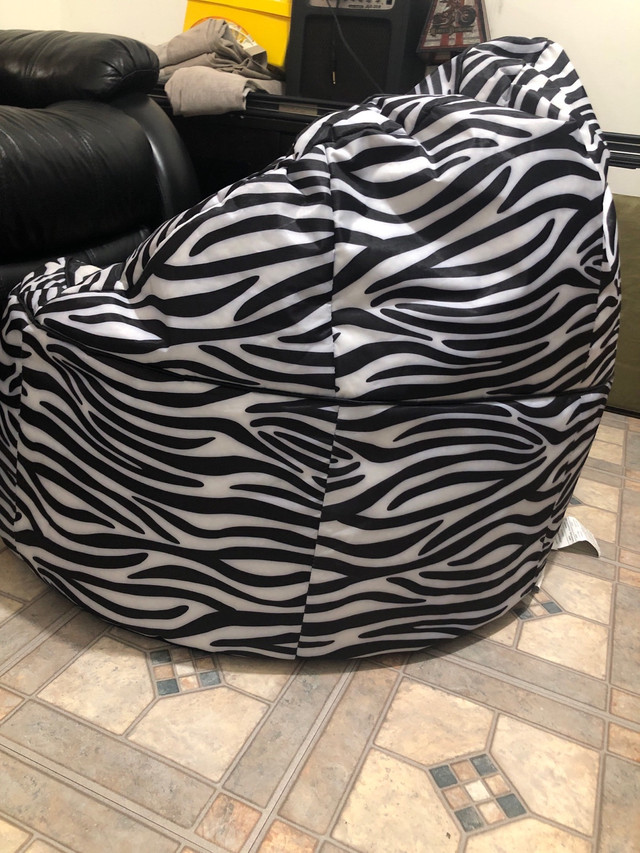 Children’s zebra print bean bag in Chairs & Recliners in Medicine Hat - Image 4