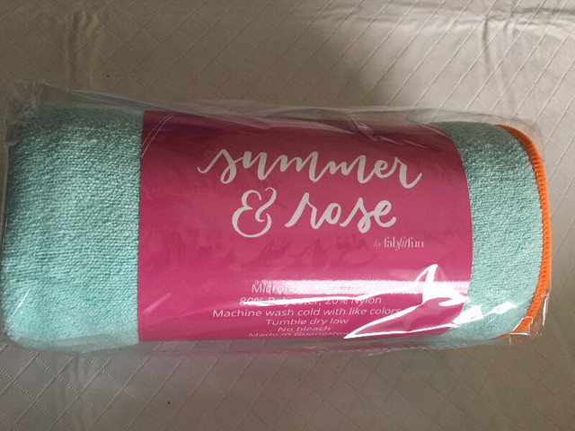 SUMMER & ROSE YOGA MAT TOWEL NEW IN PACKAGE MICROFIBRE in Health & Special Needs in Moncton