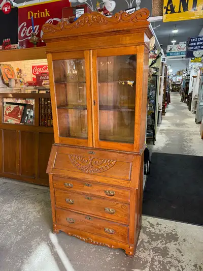 beautiful wood drop front secretary desk , View more