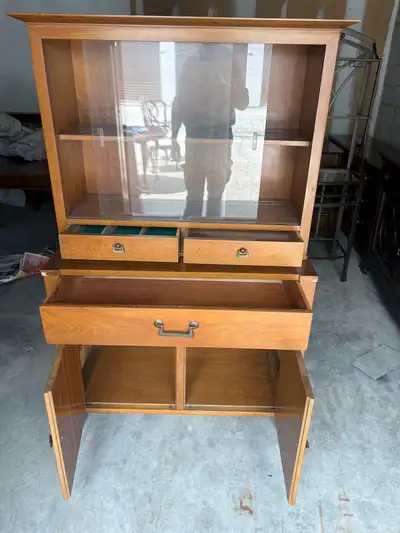 Free delivery antique Vintage Wooden China Cabinet, View more