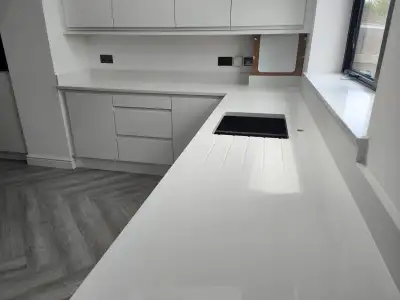 Premium White Quartz Slabs | Installation Available - Call now, View more