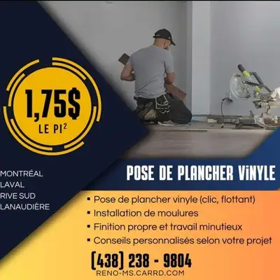 Installation / Plancher Vinyle, View more