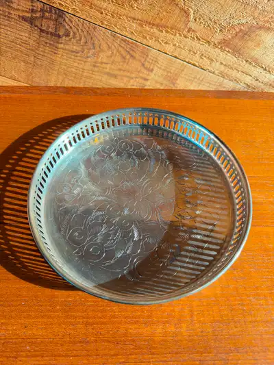 Vintage HBC E.P. Brass Round Serving Tray, View more