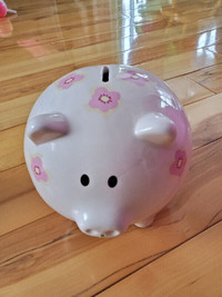 Banque tirelire cochon porcelaine