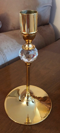 Valerio Albarello Gold Plated Swarovski Crystal Candlestick