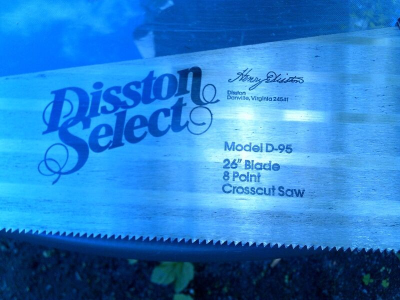 Used, Disston Crosscut Saw Model D-95 26" Blade 8 Point Crosscut for sale  