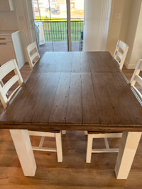 Reclaimed Wood Dining Table and Chairs