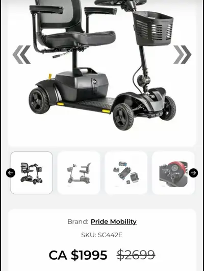  mobility scooter brand new only used a few times, View more