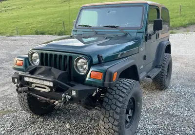1998 Jeep TJ Ls 5.3, alum block, new nv3550 5sp manual, auto meter gauges, Adam’s drive shafts, slip...